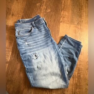 White House Black Market The Skinny Ankle Jeans HTF 20W plus distressed stretch